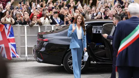 Kate Middleton en su llega a Italia Kate Middleton en su llega a Italia