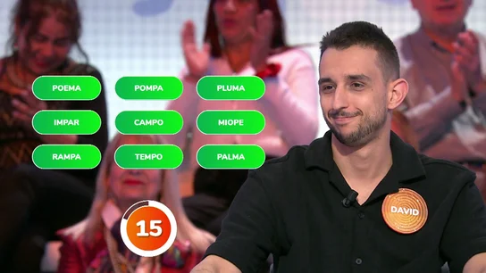 David, lanzado en Pasapalabra: pleno y el doble de tiempo que Javier rumbo a El Rosco David, lanzado en Pasapalabra: pleno y el doble de tiempo que Javier rumbo a El Rosco