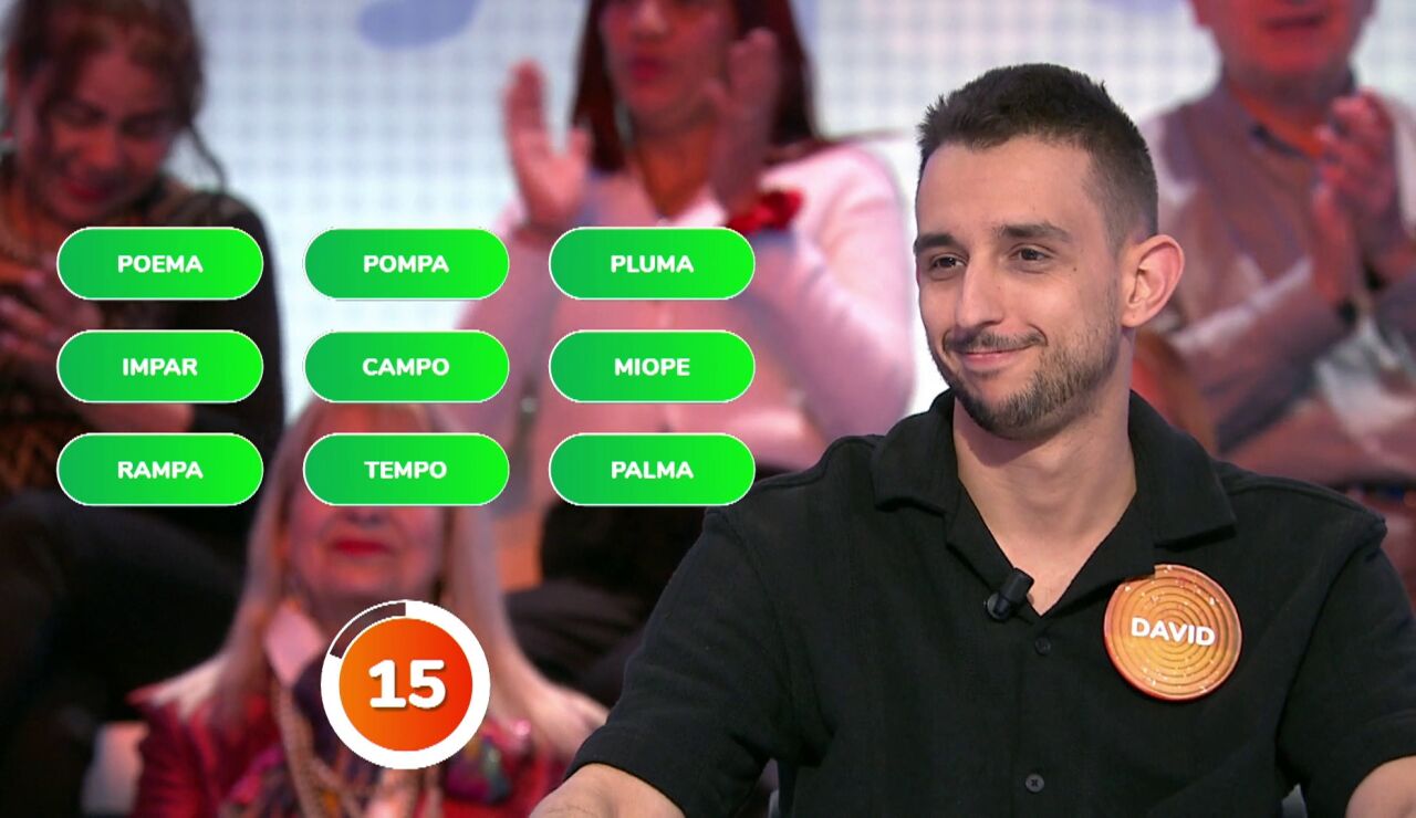 David, lanzado en Pasapalabra: pleno y el doble de tiempo que Javier rumbo a El Rosco