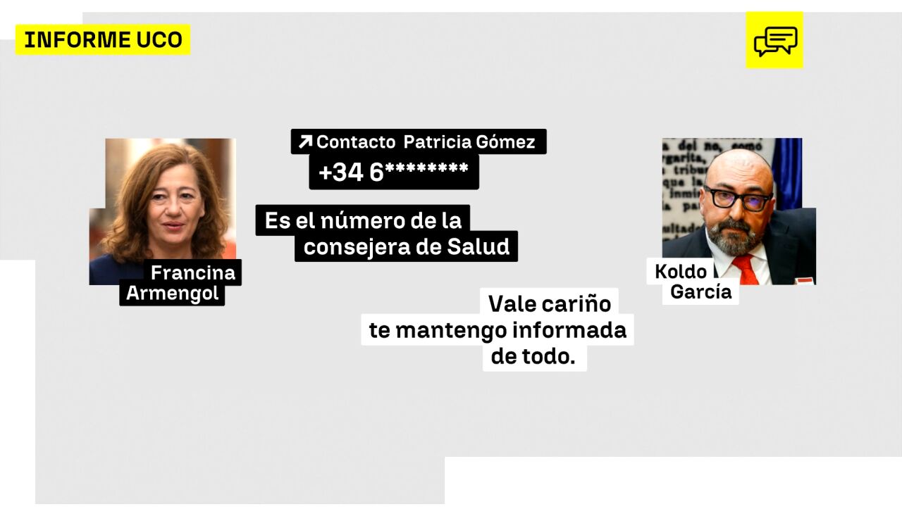 Los mensajes entre Koldo y Armengol