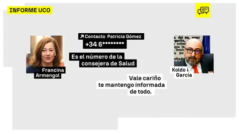 Los mensajes entre Koldo y Armengol Los mensajes entre Koldo y Armengol