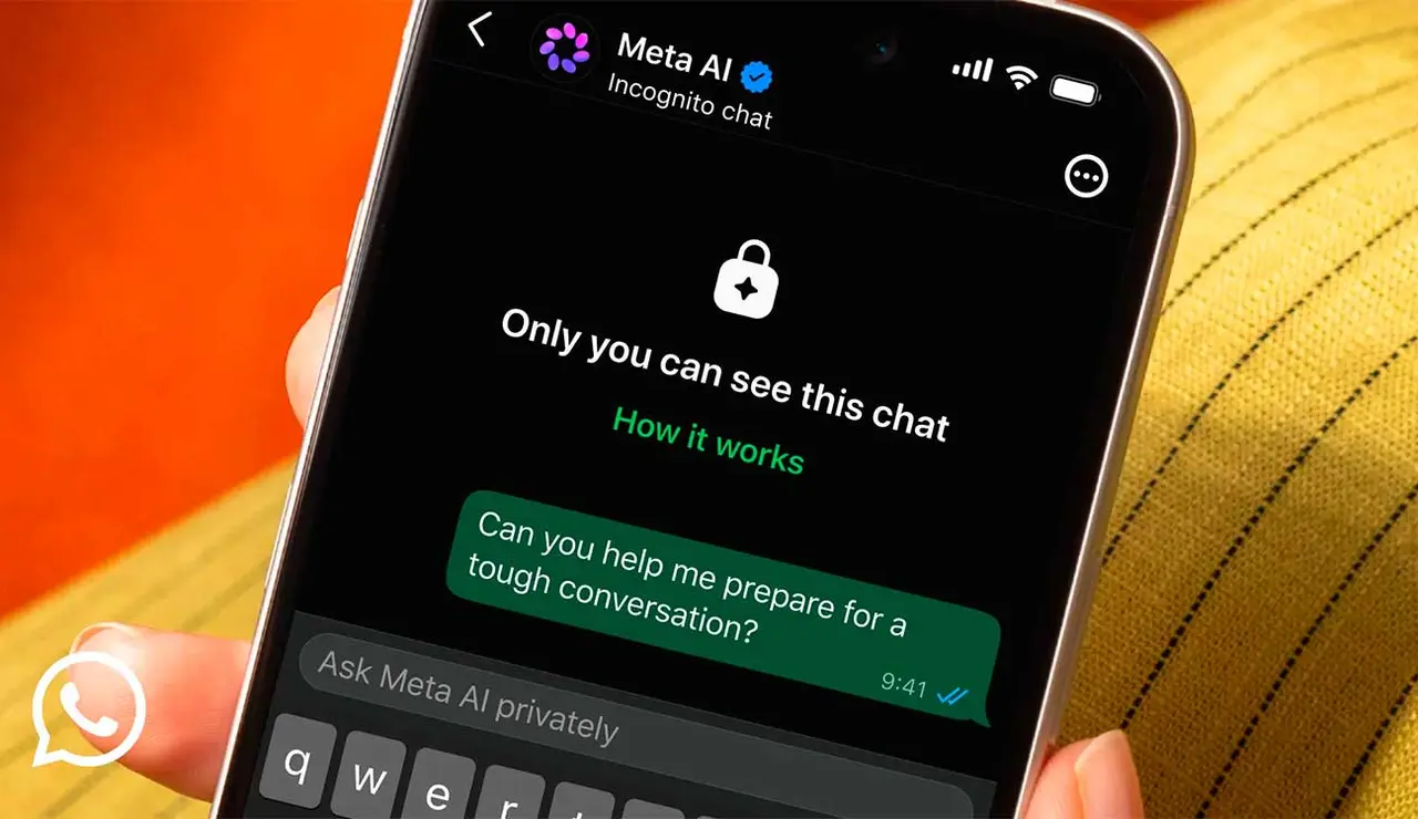 Chat de incógnito de Meta AI en WhatsApp