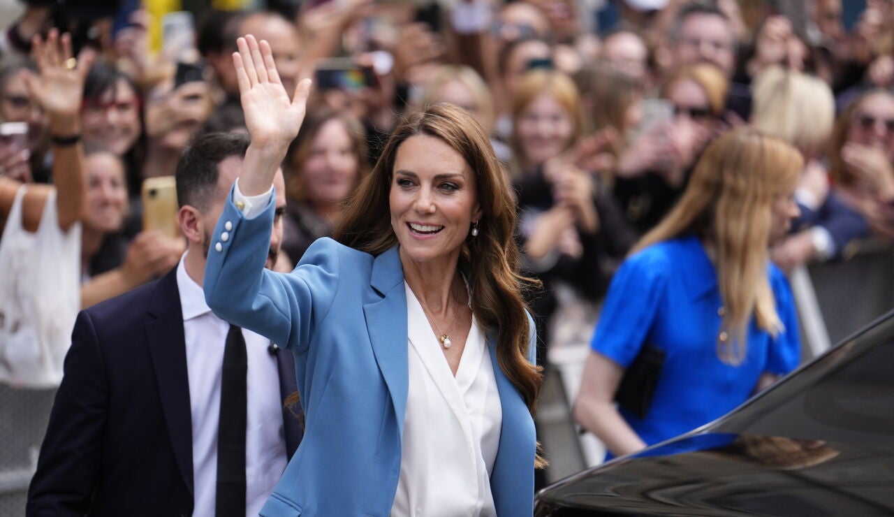 Kate Middleton en su llega a Italia