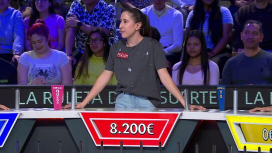 &iexcl;Dobla letra por 1.000 euros hasta 3 veces! Miriam triunfa en La ruleta de la suerte
