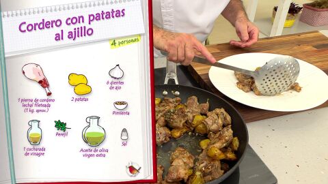 Ingredientes Cordero con patatas al ajillo