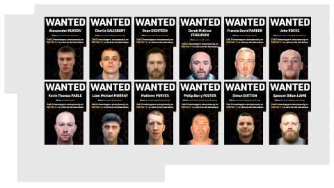 Delicuentes m&aacute;s buscados de Reino Unido
