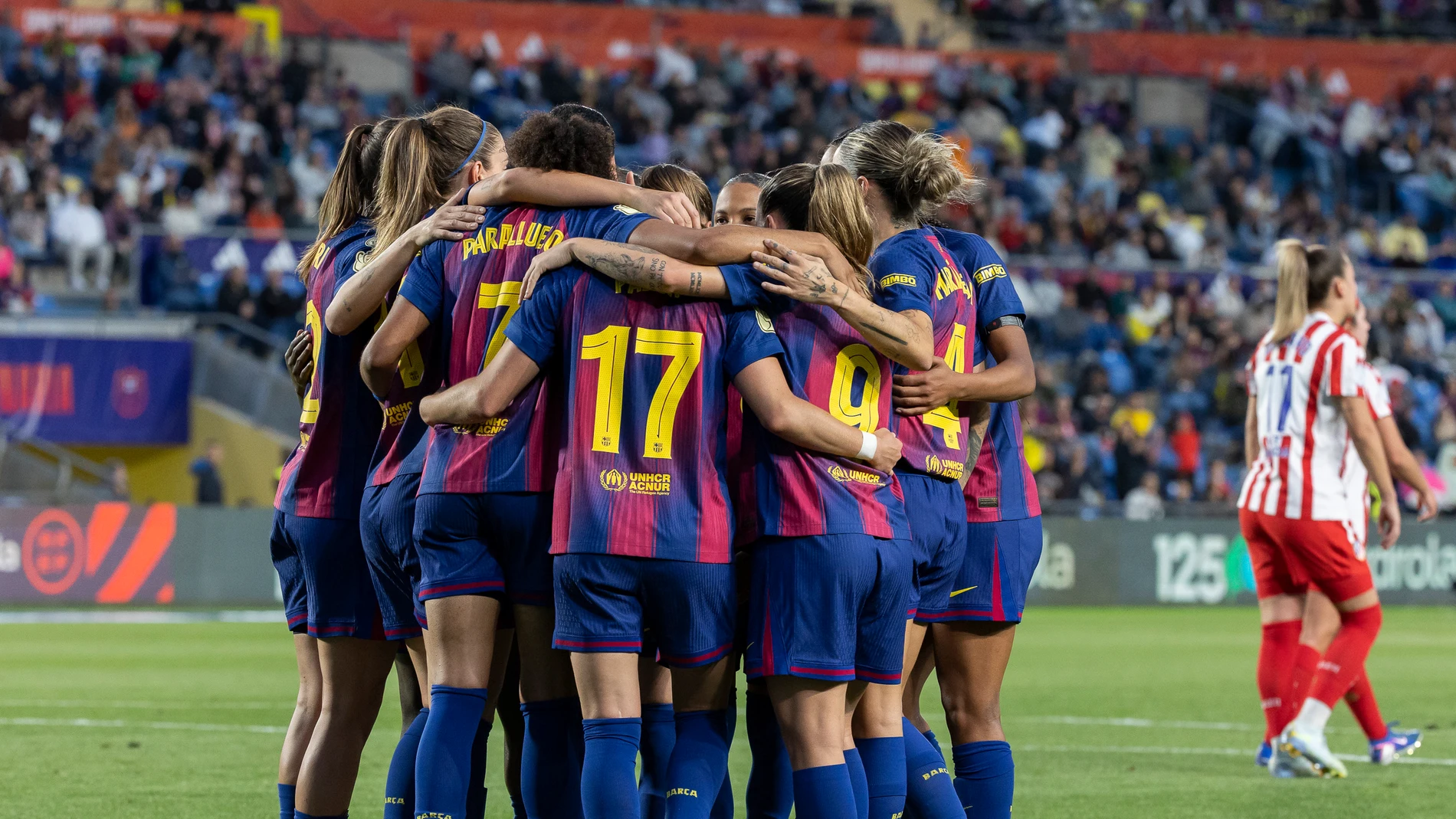 Las jugadoras del Barça celebran un gol en la final de la Copa de la Reina Las jugadoras del Barça celebran un gol en la final de la Copa de la Reina