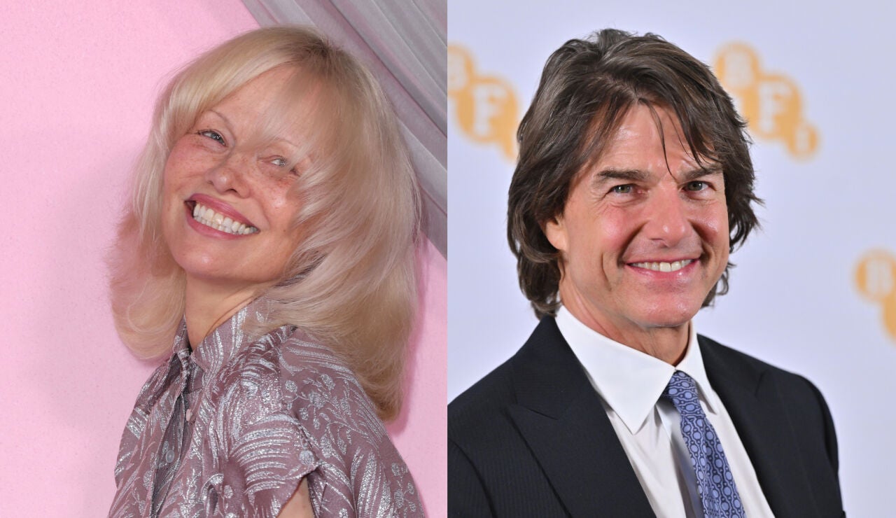 Pamela Anderson y Tom Cruise en un montaje