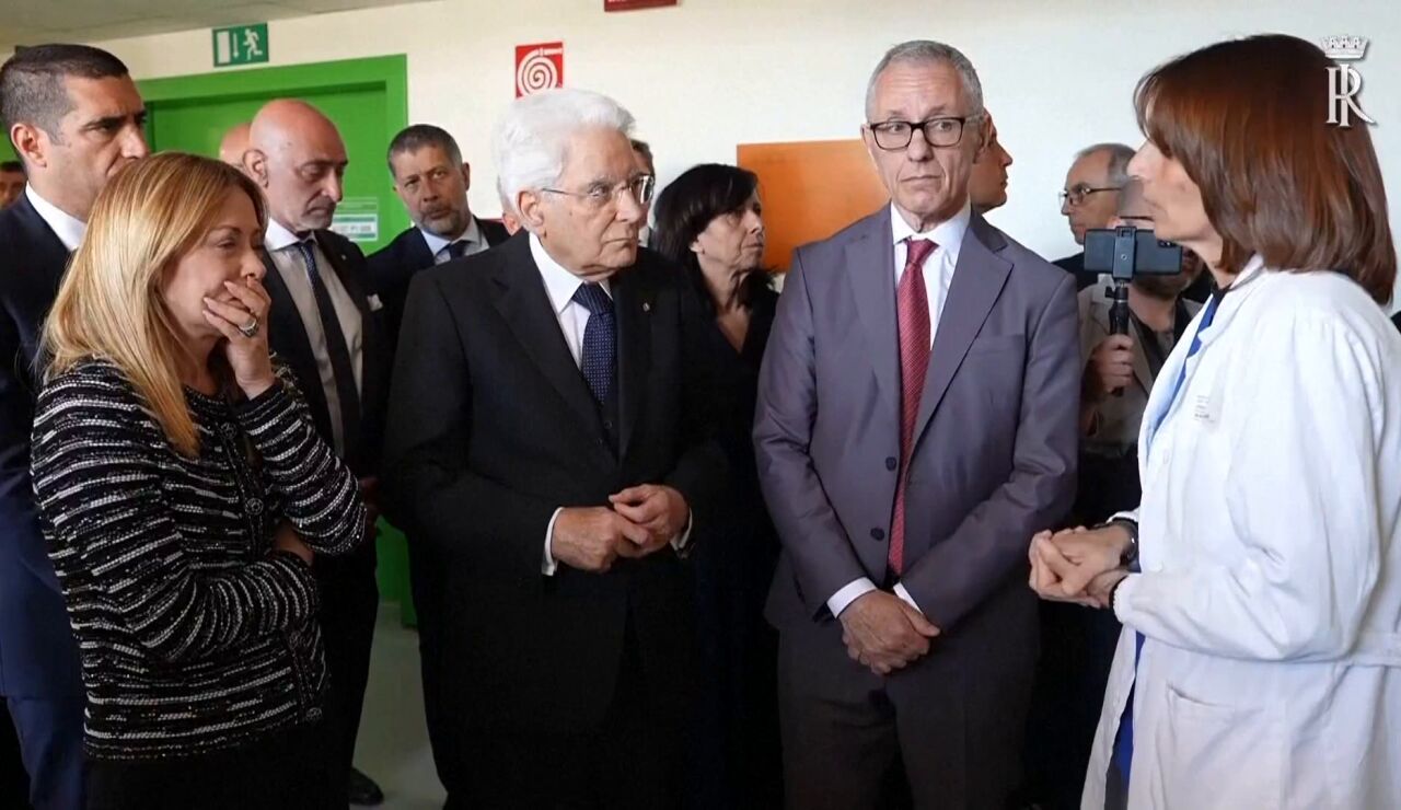 Meloni y Matarella visitan a los heridos de M&oacute;dena