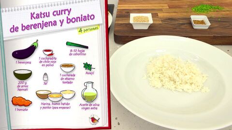 Ingredientes Katsu curry de berenjena y boniato