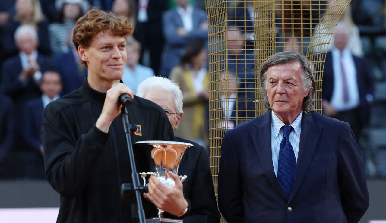Jannik Sinner, en el Foro It&aacute;lico tras ganar la final ante Casper Ruud