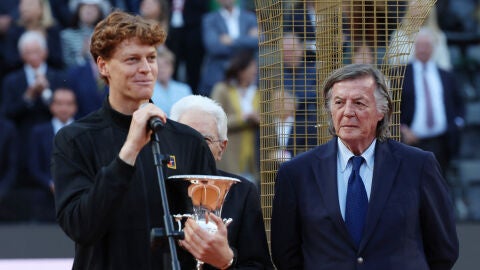 Jannik Sinner, en el Foro It&aacute;lico tras ganar la final ante Casper Ruud