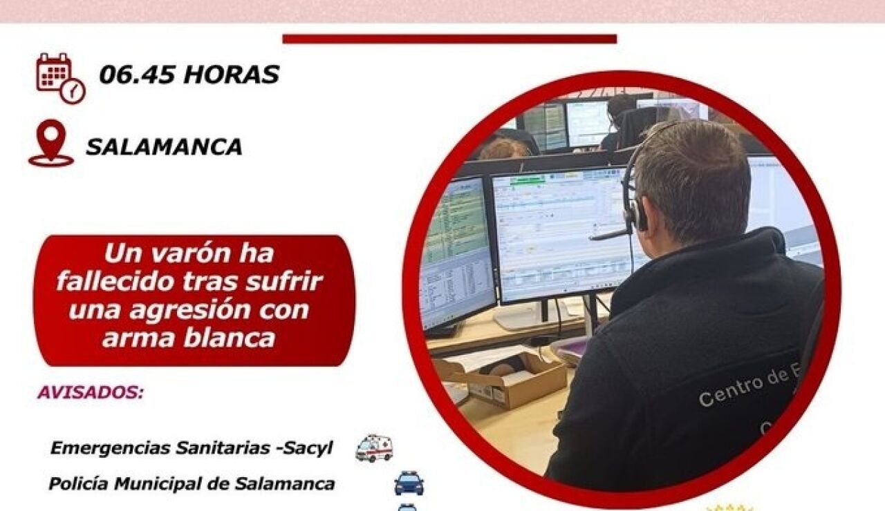 Muere un hombre de 51 a&ntilde;os tras ser acuchillado por su pareja en Salamanca