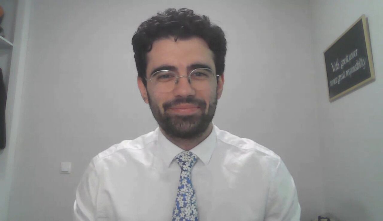 Javier Mart&iacute;n Merch&aacute;n, polit&oacute;logo.
