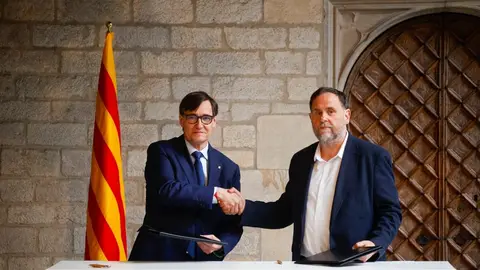 Salvador Illa y Oriol Junqueras Salvador Illa y Oriol Junqueras