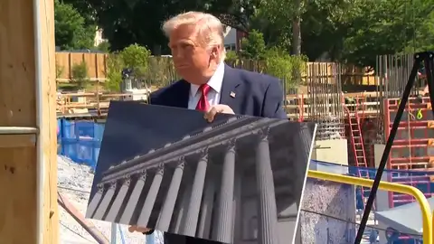 Donald Trump defiende su salón de baile. Donald Trump defiende su salón de baile.
