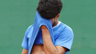 Carlos Alcaraz, en su último partido en Montecarlo