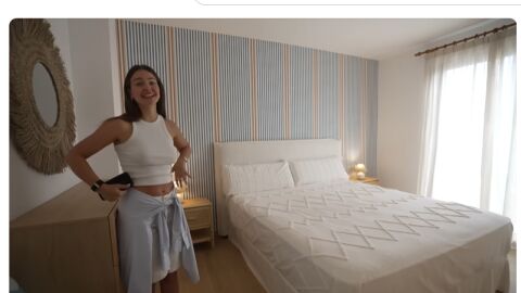 Habitación de invitados de la planta de arriba de la casa de Menorca de Laura Escanes