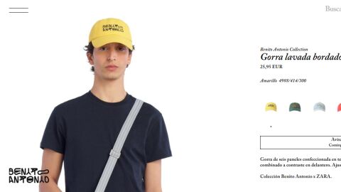 Gorra de la nueva colección de Bad Bunny para Zara