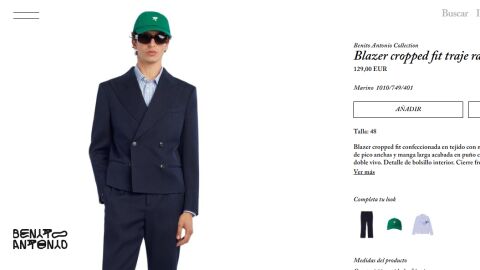 Traje de la nueva colección de Bad Bunny para Zara