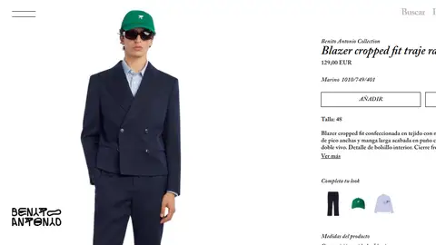 Traje de la nueva colección de Bad Bunny para Zara Traje de la nueva colección de Bad Bunny para Zara