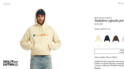 Sudadera de la nueva colección de Bad Bunny para Zara