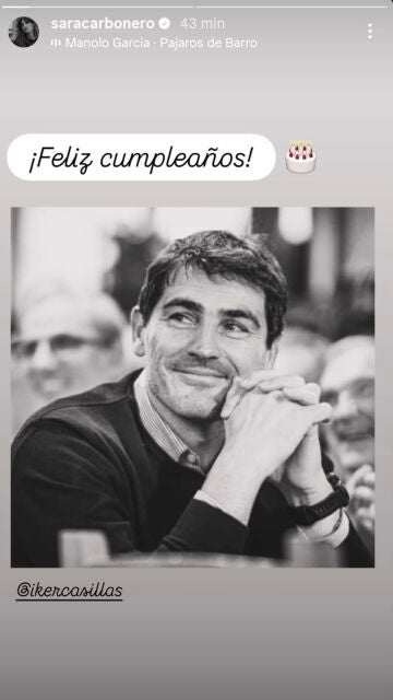 Sara Carbonero felicitando a Iker Casillas por su 45 cumpleaños