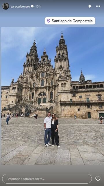 Jota Cabrera y Sara Carbonero en Santiago de Compostela