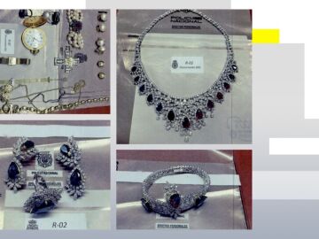 Decenas de collares, pendientes y relojes en una caja fuerte del despacho de Zapatero.