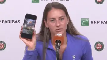 La tenista Kostyuk muestra el ataque cercano a su casa La tenista Kostyuk muestra el ataque cercano a su casa