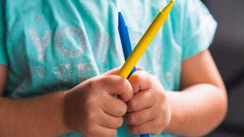 Un ni&ntilde;o en la escuela
