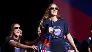 Alexia Putellas, en las celebraciones del pasado domingo en Barcelona Alexia Putellas, en las celebraciones del pasado domingo en Barcelona