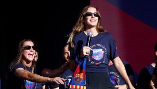 Alexia Putellas, en las celebraciones del pasado domingo en Barcelona