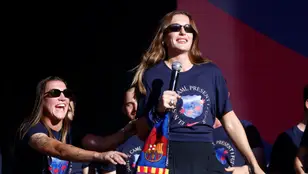 Alexia Putellas, en las celebraciones del pasado domingo en Barcelona