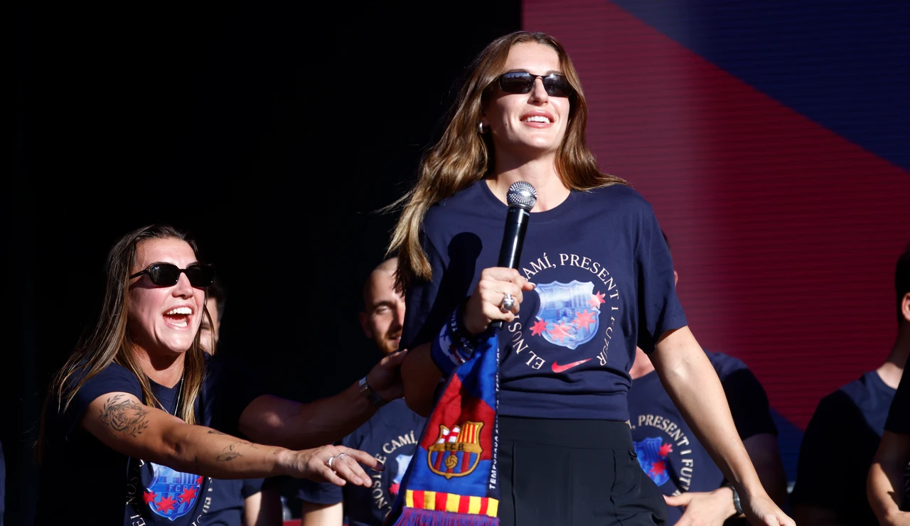 Alexia Putellas, en las celebraciones del pasado domingo en Barcelona