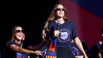 Alexia Putellas, en las celebraciones del pasado domingo en Barcelona