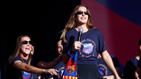 Alexia Putellas, en las celebraciones del pasado domingo en Barcelona