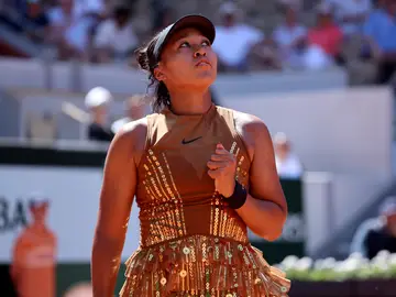 Naomi Osaka, en su estreno en Roland Garros Naomi Osaka, en su estreno en Roland Garros