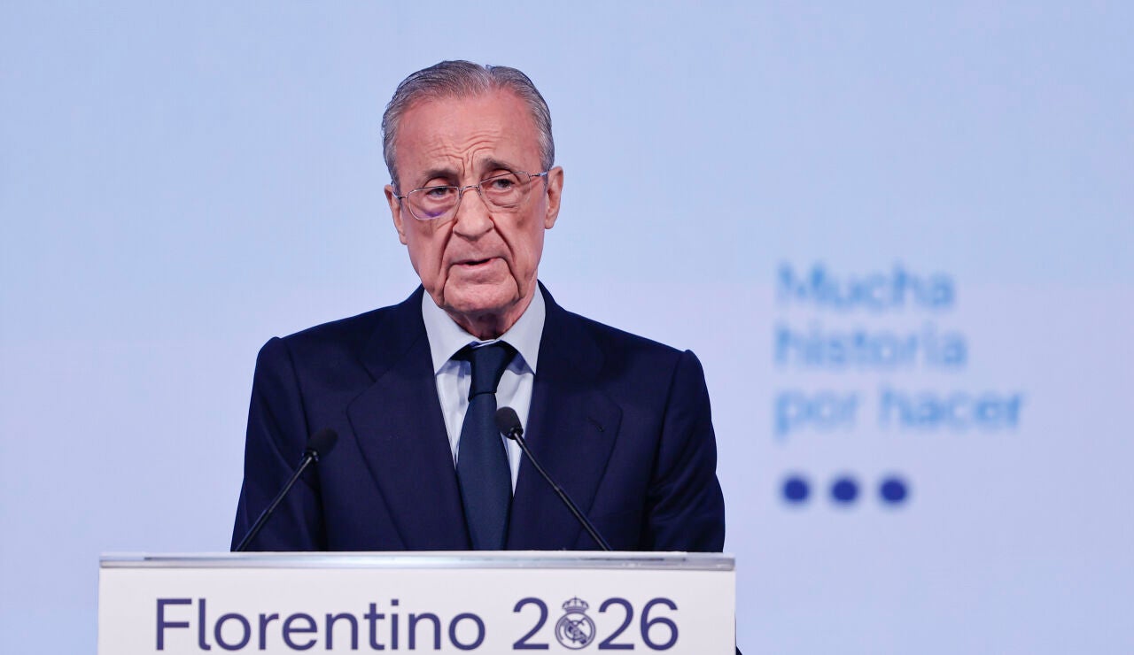 Florentino P&eacute;rez, en la presentaci&oacute;n de su candidatura