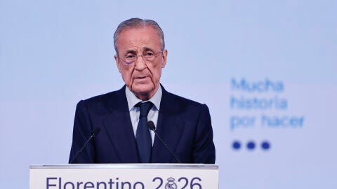 Florentino P&eacute;rez, en la presentaci&oacute;n de su candidatura