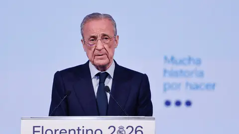 Florentino Pérez, en la presentación de su candidatura Florentino Pérez, en la presentación de su candidatura