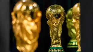 El trofeo de la Copa del Mundo en Toronto El trofeo de la Copa del Mundo en Toronto