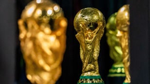 El trofeo de la Copa del Mundo en Toronto
