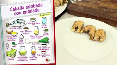 Ingredientes Caballa adobada con ensalada Ingredientes Caballa adobada con ensalada