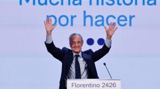Florentino P&eacute;rez en la presentaci&oacute;n de su candidatura