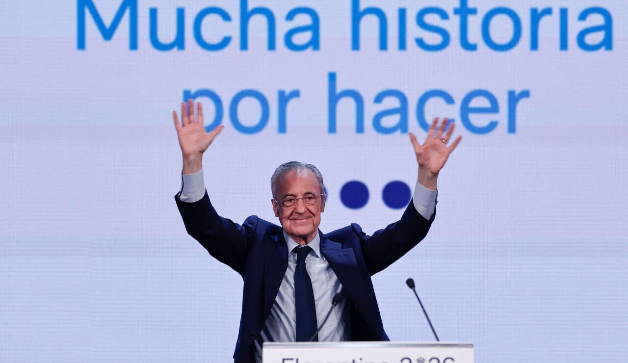 Florentino P&eacute;rez en la presentaci&oacute;n de su candidatura
