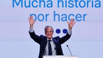 Florentino P&eacute;rez en la presentaci&oacute;n de su candidatura