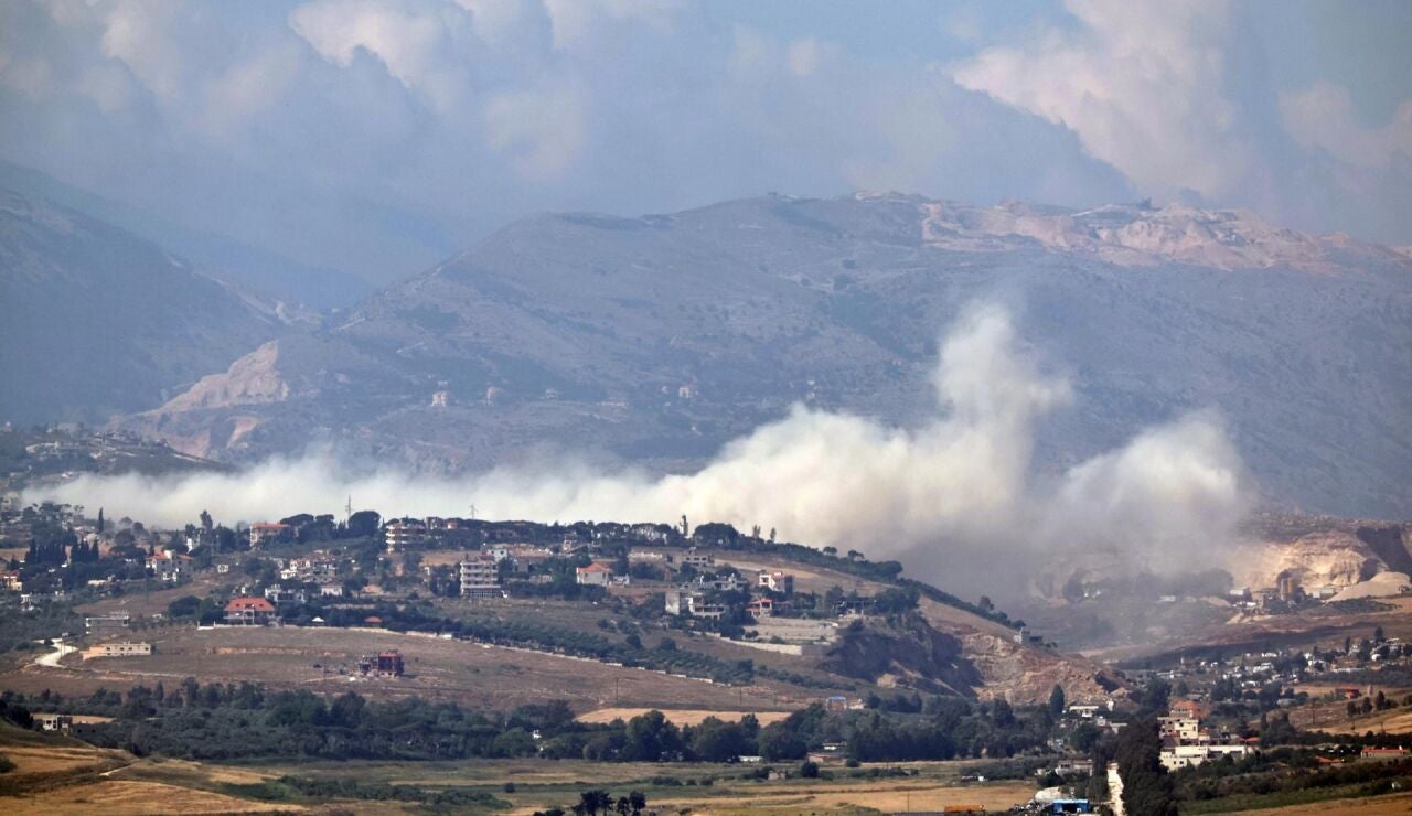 Imagen de un ataque israel&iacute; en el sur del L&iacute;bano