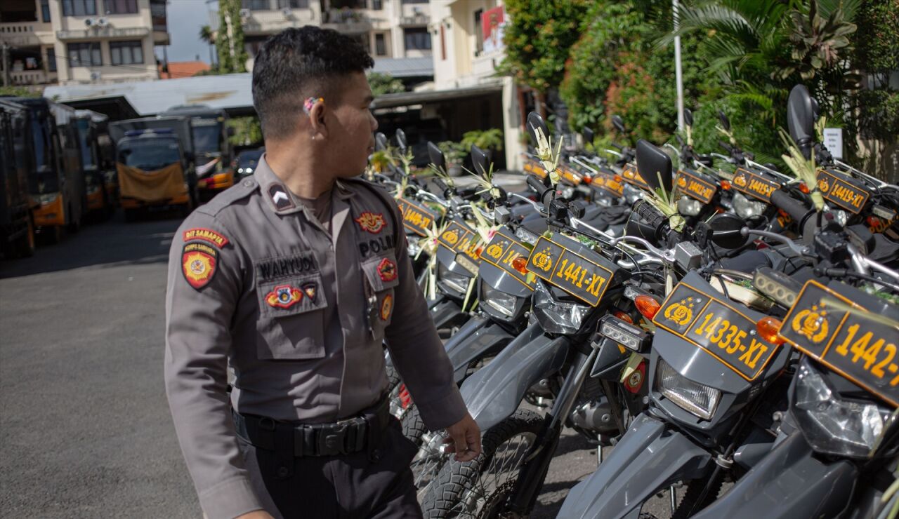 Imagen de archivo de un polic&iacute;a de Indonesia