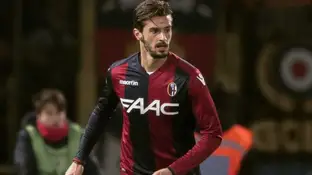 Marios Ikonomou vistiendo la camiseta del Bolonia Marios Ikonomou vistiendo la camiseta del Bolonia